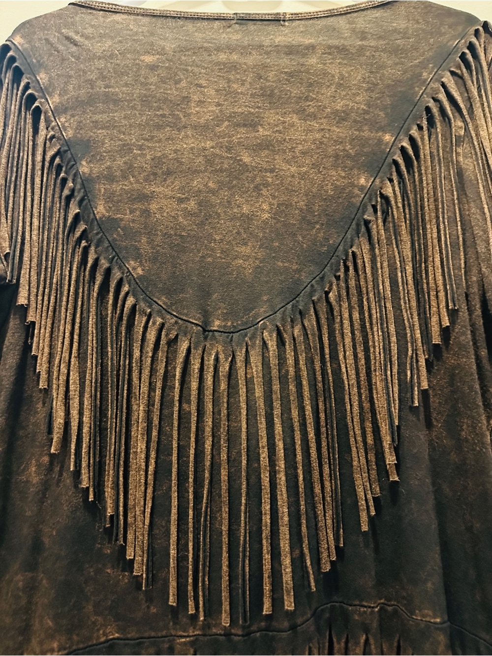 NwT T-Party Women Long Sleeve Brown Fringe Crop Cardigan M Cowgirl Boho Western - Picture 7 of 9